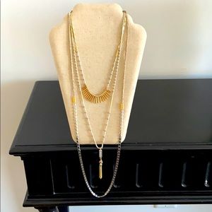 Stella & Dot mixed metal layering necklace